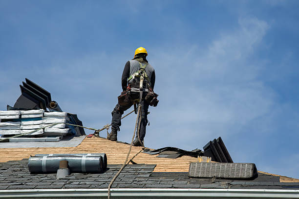 Professional Roof Replacement technician working in Clio, MI